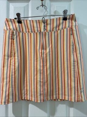 ALL by Jofit Striped Athletic Skort - Yellow, Red & Blue